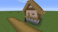 Classic Minecraft village house (Image via YouTube)